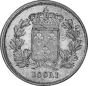 France 2 Francs (Henri V Pretender. Essai) X# E30 ESSAI coin reverse