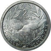 France 2 Francs (Liberty. New Caledonia) KM# 3 2 FRANCS NOUVELLE CALEDONIE coin reverse France 2 Francs (Liberty. New Caledonia) KM# 3 2 FRANCS NOUVELLE CALEDONIE coin reverse