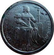 France 2 Francs (Oceania Essai) KM# E9 REPUBLIQUE FRANÇAISE UNION FRANÇAISE ESSAI G.B.BAZOR 1949 coin obverse France 2 Francs (Oceania Essai) KM# E9 REPUBLIQUE FRANÇAISE UNION FRANÇAISE ESSAI G.B.BAZOR 1949 coin obverse