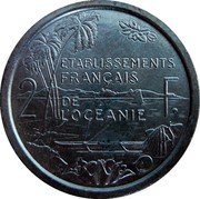 France 2 Francs (Oceania Essai) KM# E9 ETABLISSEMENTS FRANÇAIS 2 F. DE L'OCÉANIE coin reverse France 2 Francs (Oceania Essai) KM# E9 ETABLISSEMENTS FRANÇAIS 2 F. DE L'OCÉANIE coin reverse