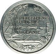 France 2 Francs (Oceania Piedfort Essai) KM# PE3 ETABLISSEMENTS FRANÇAIS DE L'OCÉANIE 2 F. coin reverse France 2 Francs (Oceania Piedfort Essai) KM# PE3 ETABLISSEMENTS FRANÇAIS DE L'OCÉANIE 2 F. coin reverse