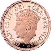 UK 2 Sovereigns (Charles III Coronation) CHARLES III DEI GRA REX FID DEF MJ coin obverse UK 2 Sovereigns (Charles III Coronation) CHARLES III DEI GRA REX FID DEF MJ coin obverse