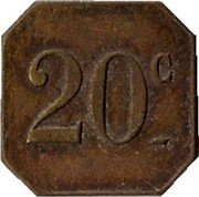 France 20 Centimes (Carcassonne - Galinier.) 20 С coin obverse France 20 Centimes (Carcassonne - Galinier.) 20 С coin obverse
