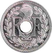 France 20 Centimes (Essai by Lindauer. Partial Date) R F EM.LINDAUER coin obverse