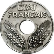 France 20 Centimes (Essai) ÉTAT FRANÇAIS coin obverse