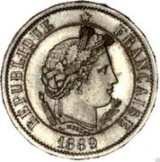France 20 Centimes (Essai - Merley. 20 sides) L. MERLEY RÉPUBLIQUE FRANÇAISE 1889 coin obverse France 20 Centimes (Essai - Merley. 20 sides) L. MERLEY RÉPUBLIQUE FRANÇAISE 1889 coin obverse