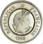 France 20 Centimes (Essai - Merley. Piedfort) L. MERLEY. RÉPUBLIQUE FRANÇAISE 1898 coin obverse France 20 Centimes (Essai - Merley. Piedfort) L. MERLEY. RÉPUBLIQUE FRANÇAISE 1898 coin obverse