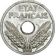 France 20 Centimes (Grain Sprigs Essai) KM# E75 ETAT FRANÇAIS A DE G coin obverse France 20 Centimes (Grain Sprigs Essai) KM# E75 ETAT FRANÇAIS A DE G coin obverse