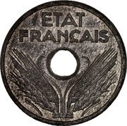 France 20 Centimes (Grain Sprigs Essai Piedfort) KM# PE307 ETAT FRANÇAIS A DE G coin obverse
