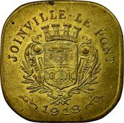 France 20 Centimes (Joinville-le-Pont.Pattern) JOINVILLE-LE-PONT J.BORY 1918 coin obverse France 20 Centimes (Joinville-le-Pont.Pattern) JOINVILLE-LE-PONT J.BORY 1918 coin obverse