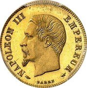 France 20 Centimes (Napoleon III Pattern) NAPOLEON III EMPEREUR BARRE coin obverse France 20 Centimes (Napoleon III Pattern) NAPOLEON III EMPEREUR BARRE coin obverse