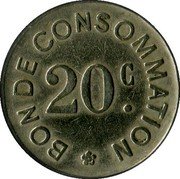 France 20 Centimes Paris. A la Belle Polonaise 1917 ND 20 C. BON DE CONSOMMATION coin reverse