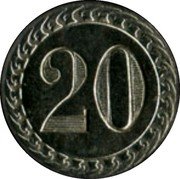 France 20 Centimes (Paris. Auguste) 20 coin reverse