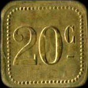 France 20 Centimes Paris. Bal du Pantheon 1917 ND 20 C coin reverse France 20 Centimes Paris. Bal du Pantheon 1917 ND 20 C coin reverse