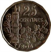 France 25 Centimes Essai 16 Sides 1904 25 CENTIMES ESSAI 1904 coin reverse France 25 Centimes Essai 16 Sides 1904 25 CENTIMES ESSAI 1904 coin reverse