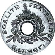 France 25 Centimes Essai de H. Guis. Small Module 1913  (fr) Flan bruni LIBERTE EGALITE FRATERNITE coin reverse France 25 Centimes Essai de H. Guis. Small Module 1913  (fr) Flan bruni LIBERTE EGALITE FRATERNITE coin reverse