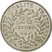 France 25 Centimes Essai. Dupre 1881 A 25 CENTIMES A ESSAI LIBERTÉ ÉGALITÉ FRATERNITÉ coin reverse France 25 Centimes Essai. Dupre 1881 A 25 CENTIMES A ESSAI LIBERTÉ ÉGALITÉ FRATERNITÉ coin reverse