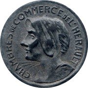 France 25 Centimes Herault. Distant Dates 1917  1917 1920 CHAMBRES DE COMMERCE DE L’HERAULT coin obverse