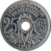 France 25 Centimes Pattern. Small Modul 1913  LIBERTE. EGALITE FRATERNITE 25 CMES ESSAI 1913 coin reverse France 25 Centimes Pattern. Small Modul 1913  LIBERTE. EGALITE FRATERNITE 25 CMES ESSAI 1913 coin reverse
