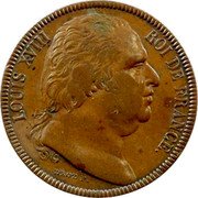 France 40 Francs (Essai by Droz. Louis XVIII) LOUIS XVIII ROI DE FRANCE. DROF F. coin obverse France 40 Francs (Essai by Droz. Louis XVIII) LOUIS XVIII ROI DE FRANCE. DROF F. coin obverse