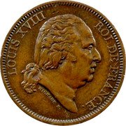France 40 Francs (Louis XVIII. Essai by Michaut) LOUIS XVIII ROI DE FRANCE. MICHAUT F. coin obverse France 40 Francs (Louis XVIII. Essai by Michaut) LOUIS XVIII ROI DE FRANCE. MICHAUT F. coin obverse