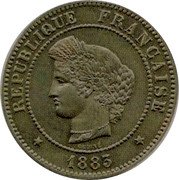 France 5 Centimes (By Oudine) REPUBLIQUE FRANÇAISE OUDINE 1883 coin obverse France 5 Centimes (By Oudine) REPUBLIQUE FRANÇAISE OUDINE 1883 coin obverse