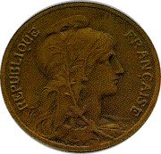 France 5 Centimes Daniel-Dupuis. Piedfort on Matte Blank 1898  REPUBLIQUE FRANÇAISE coin obverse France 5 Centimes Daniel-Dupuis. Piedfort on Matte Blank 1898  REPUBLIQUE FRANÇAISE coin obverse