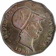 France 5 Centimes Essai - 12 sides 1880 A REPUBLIQUE FRANCAISE 1880 coin obverse France 5 Centimes Essai - 12 sides 1880 A REPUBLIQUE FRANCAISE 1880 coin obverse