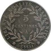 France 5 Centimes (Essai by Dupre) LIBERTE EGALITE FRATERNITE 5 CENTIMES A ESSAI coin reverse France 5 Centimes (Essai by Dupre) LIBERTE EGALITE FRATERNITE 5 CENTIMES A ESSAI coin reverse
