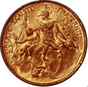 France 5 Centimes (Essai No date. No value) LIBERTÉ ÉGALITÉ FRATERNITÉ DANIEL DUPUIS coin reverse