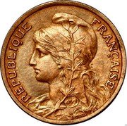 France 5 Centimes (Essai No date. No value. Head left) DANIEL DUPUIS RÉPUBLIQUE FRANÇAISE coin obverse