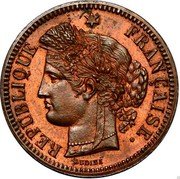 France 5 Centimes (Essai - Oudine) 5 CENTIMES 1870 E coin obverse France 5 Centimes (Essai - Oudine) 5 CENTIMES 1870 E coin obverse