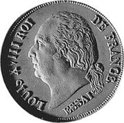 France 5 Centimes French Colonies Essai 1817 KM# E3 LOUIS XVIII ROI DE FRANCE. ESSAI coin obverse