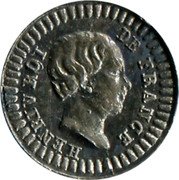 France 5 Centimes (Henri V Pretender) X# 17 HENRI V ROI DE FRANCE coin obverse