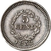 France 5 Centimes (Henri V Pretender) X# 16 5 CENT. 1832 coin reverse