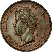 France 5 Centimes Louis-Philippe I Essai by Barre 1831 ND LOUIS PHILIPPE I ROI DES FRANÇAIS BARRE coin obverse
