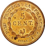 France 5 Centimes (Louis-Philippe I Essai) DIEU PROTÉGE LA FRANCE. 5 CENT. ESSAI A coin reverse France 5 Centimes (Louis-Philippe I Essai) DIEU PROTÉGE LA FRANCE. 5 CENT. ESSAI A coin reverse