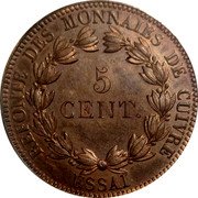 France 5 Centimes (Louis Philippe I. Pattern of Barre) REFONTE DES MONNAIES DE CUIVRE 5 CENT. ESSAI coin reverse France 5 Centimes (Louis Philippe I. Pattern of Barre) REFONTE DES MONNAIES DE CUIVRE 5 CENT. ESSAI coin reverse