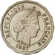 France 5 Centimes Merley - Essai 1887 A L. M RÉPUBLIQUE FRANÇAISE 1887 coin obverse France 5 Centimes Merley - Essai 1887 A L. M RÉPUBLIQUE FRANÇAISE 1887 coin obverse