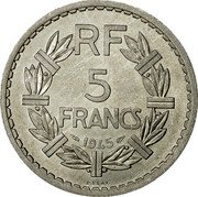 France 5 Francs (Essai by Lavrillier) KM# E89 5 FRANCS 1945 RF coin reverse