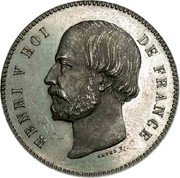 France 5 Francs (Essai) HENRI V ROI - DE FRANCE CAPEL F coin obverse France 5 Francs (Essai) HENRI V ROI - DE FRANCE CAPEL F coin obverse