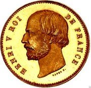 France 5 Francs (Henri V. Essai) X# E37.2b CAPEL F HENRI V ROI DE FRANCE coin obverse France 5 Francs (Henri V. Essai) X# E37.2b CAPEL F HENRI V ROI DE FRANCE coin obverse