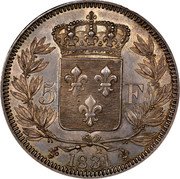 France 5 Francs (Henri V Pretender) X# 35 5 F 1831 coin reverse France 5 Francs (Henri V Pretender) X# 35 5 F 1831 coin reverse