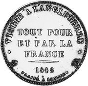 France 5 Francs (Henri V Pretender) X# 36 TOUT POUR ET PAR LA FRANCE 1843 VISITE A L'ANGLETERRE FRAPPÉ A LONDRES coin reverse France 5 Francs (Henri V Pretender) X# 36 TOUT POUR ET PAR LA FRANCE 1843 VISITE A L'ANGLETERRE FRAPPÉ A LONDRES coin reverse
