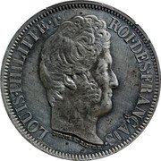 France 5 Francs (Louis Philips I. Essai by Dubour) LOUIS PHILIPPE I. ROI DES FRANÇAIS. DUBOUR ET BARYE F. coin obverse