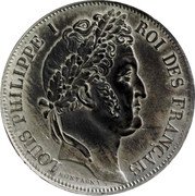 France 5 Francs (Louis Philips I. Essai by Montagny) LOUIS PHILIPPE I. ROI DES FRANÇAIS MONTAGNY coin obverse France 5 Francs (Louis Philips I. Essai by Montagny) LOUIS PHILIPPE I. ROI DES FRANÇAIS MONTAGNY coin obverse