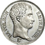 France 5 Francs (Napoleon I. Essai by Brenet) NAPOLEON EMPEREUR. coin obverse France 5 Francs (Napoleon I. Essai by Brenet) NAPOLEON EMPEREUR. coin obverse