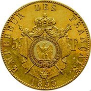 France 5 Francs (Napoleon III. Essai) 5 F EMPEREUR DES FRANÇAIS 1853 coin reverse
