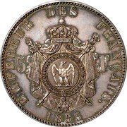 France 5 Francs (Napoleon III. Essai) KM# PnA90 5 F EMPEREUR DES FRANÇAIS 1853 coin reverse