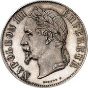 France 5 Francs (Napoleon III Pattern) KM# Pn90 NAPOLEON III EMPEREUR BOUVET coin obverse